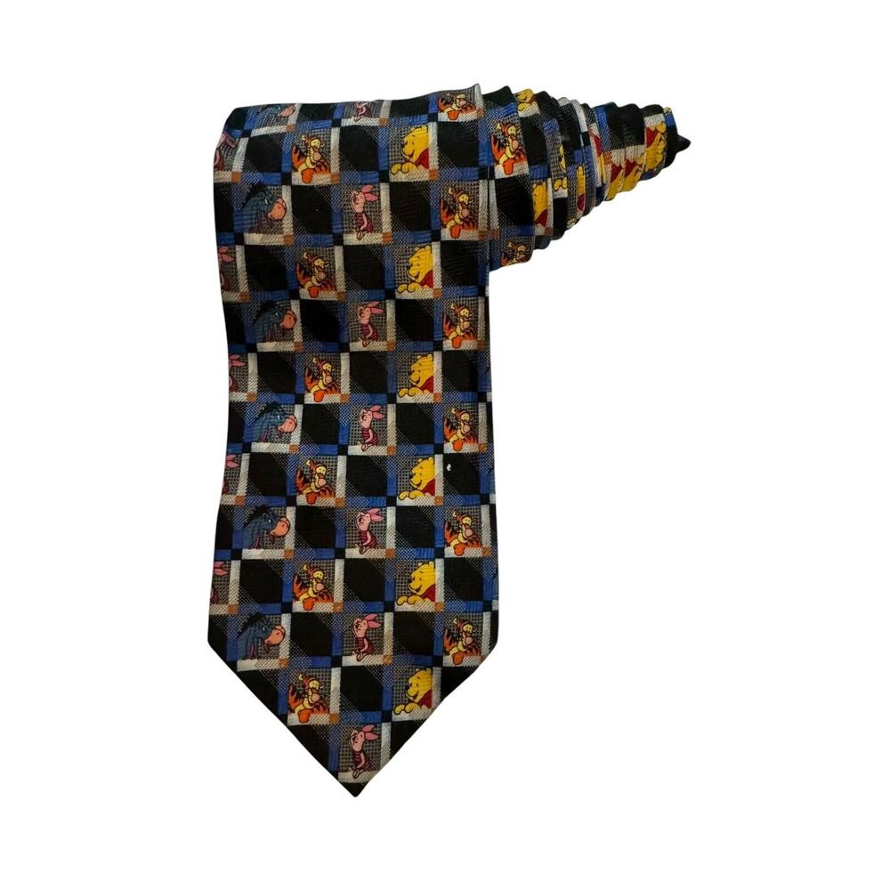 Disney Winnie The Pooh Piglet Eeyore Tigger Vintage Novelty Necktie Cartoon